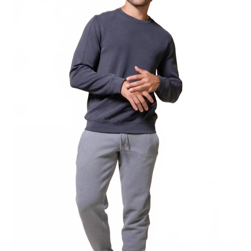 NEW FUNDAMENTAL COAST later on long sleeve crew tee in indigo night